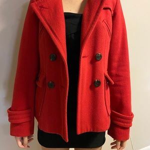 Red American Eagle Pea coat